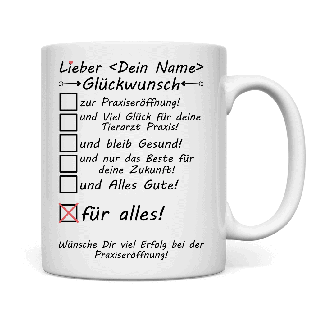 back white tasse eröffnung einer tierarztpraxis glückwunsch mann mockup