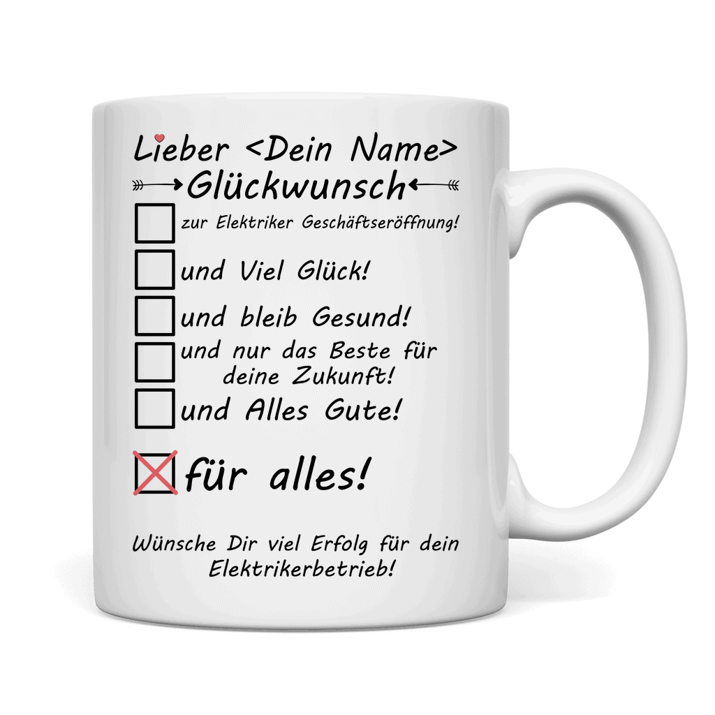 back white tasse elektriker geschäftseröffnung glückwunsch mann mockup