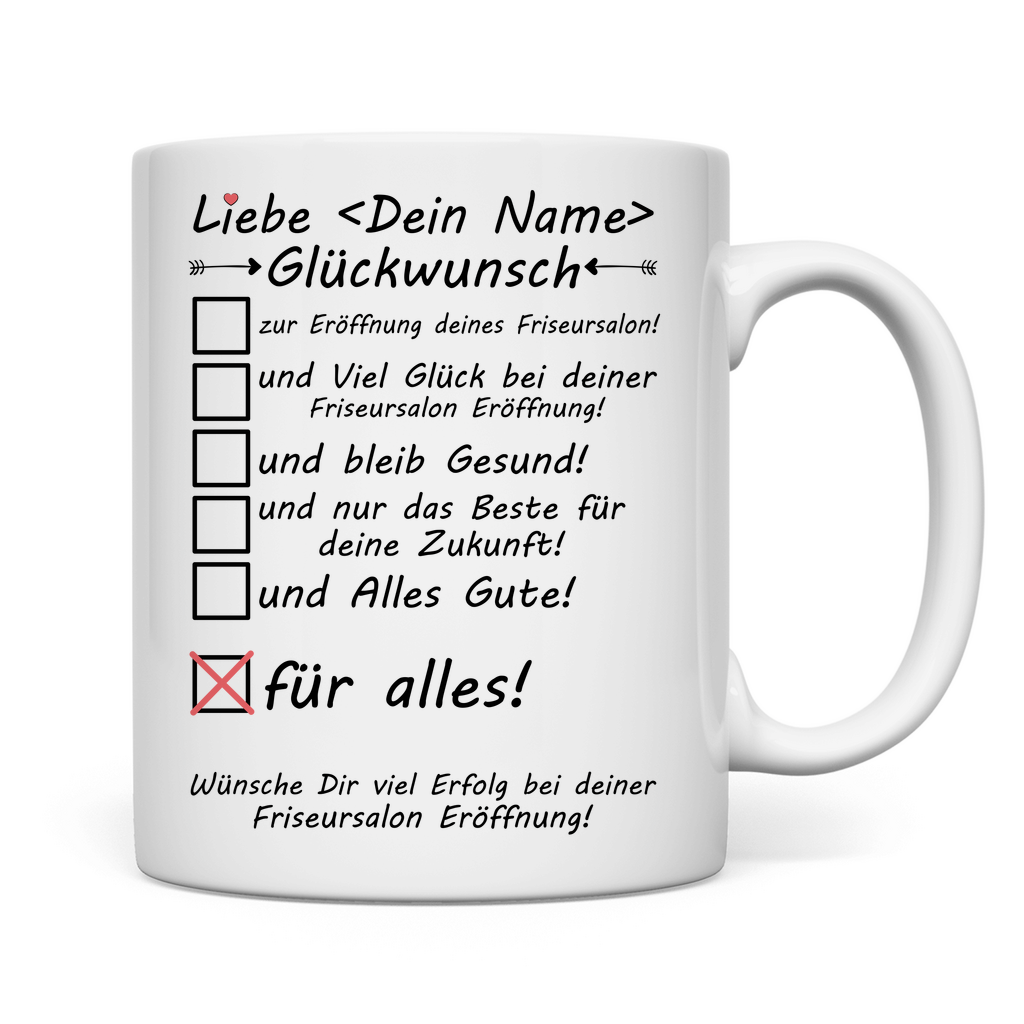 back white tasse friseursalon neueröffnung glückwunsch frau mockup