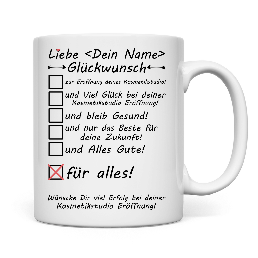 back white tasse kosmetikstudio ladeneröffnung glückwunsch frau mockup