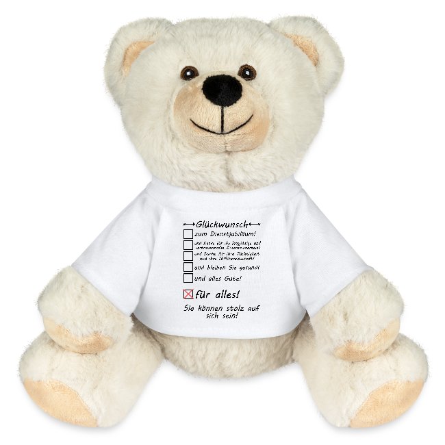 glueckwunsch zum dienstjubilaeum teddybär