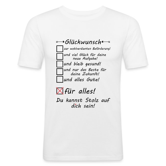 T-Shirt mit Aufdruck ‚Glückwunsch zur Beförderung‘