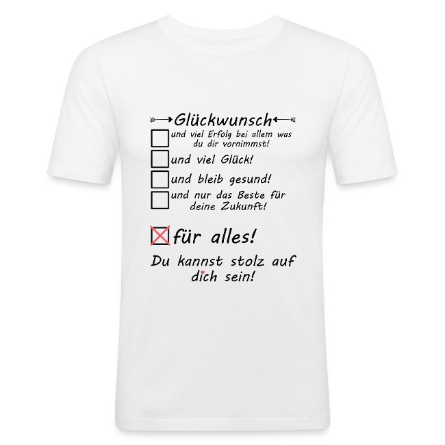 glueckwunsch zur motivation t shirt
