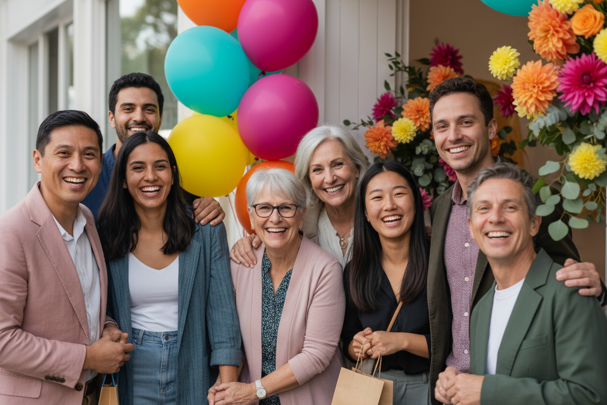 fuer freunde und familie – warme, persoenliche atmosphäre