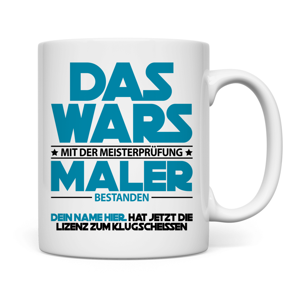 tasse maler meisterprüfung das wars bestanden mockup