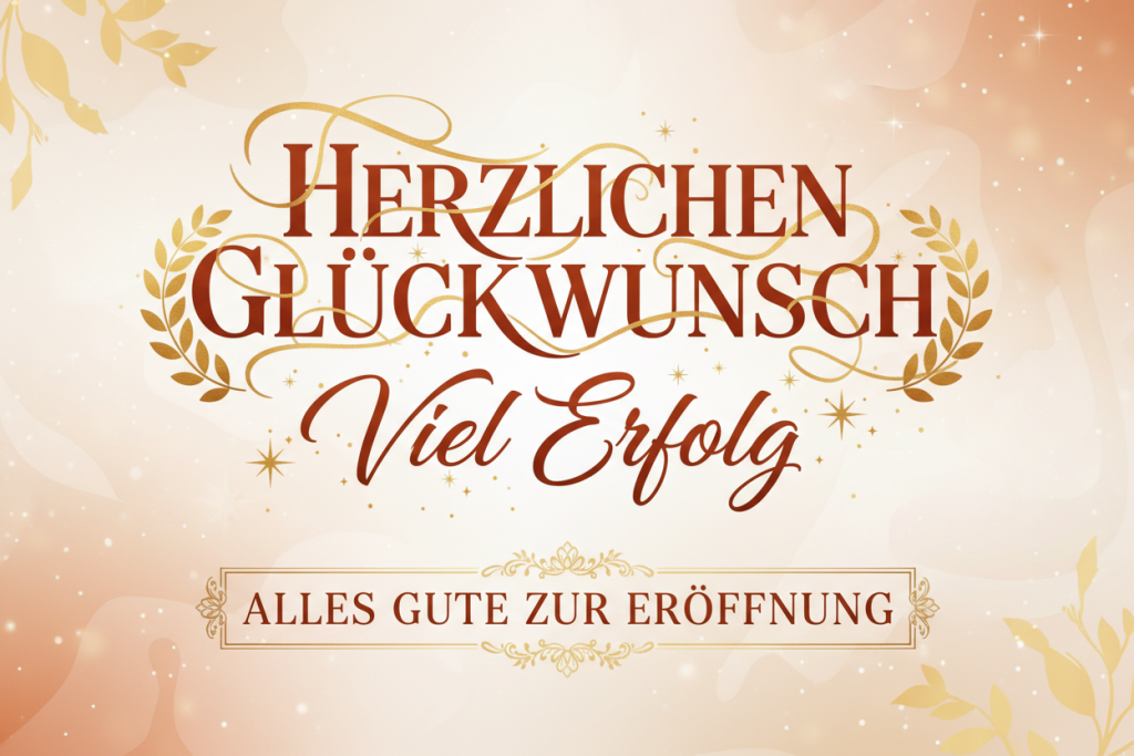 HERZLICHEN GLÜCKWUNSCH VIEL ERFOLG ALLES GUTE ZUR ERÖFFNUNG - Gratulationssprüche
