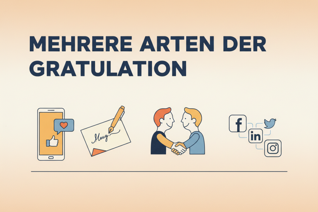 MEHRERE ARTEN DER GRATULATION - persönlich, schriftlich, WhatsApp und Social Media