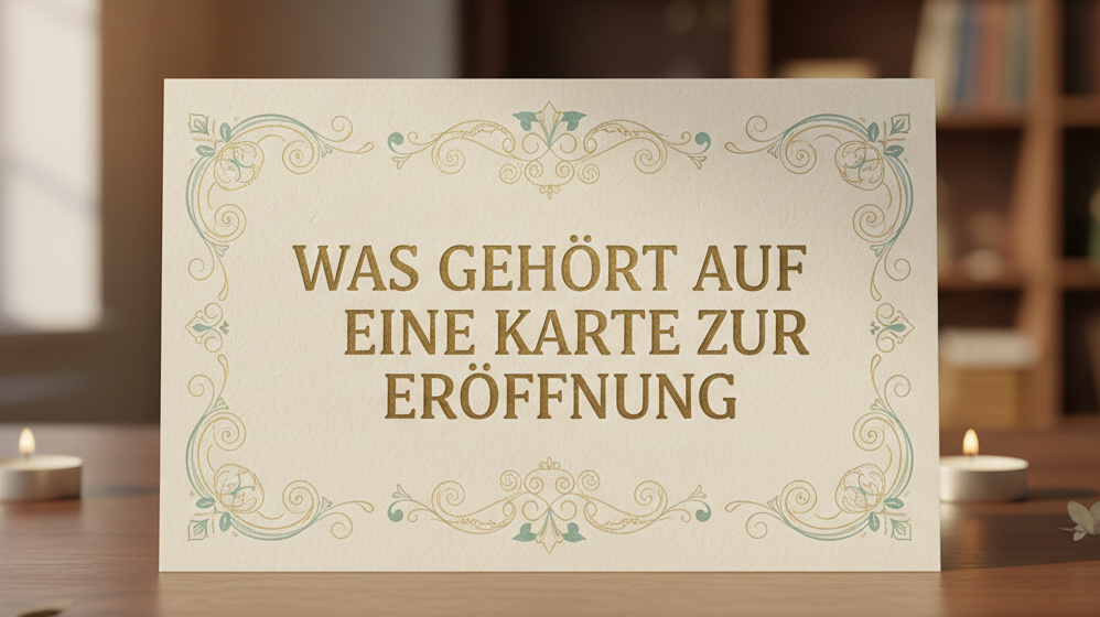 was gehoert auf eine karte zur er oeffnung