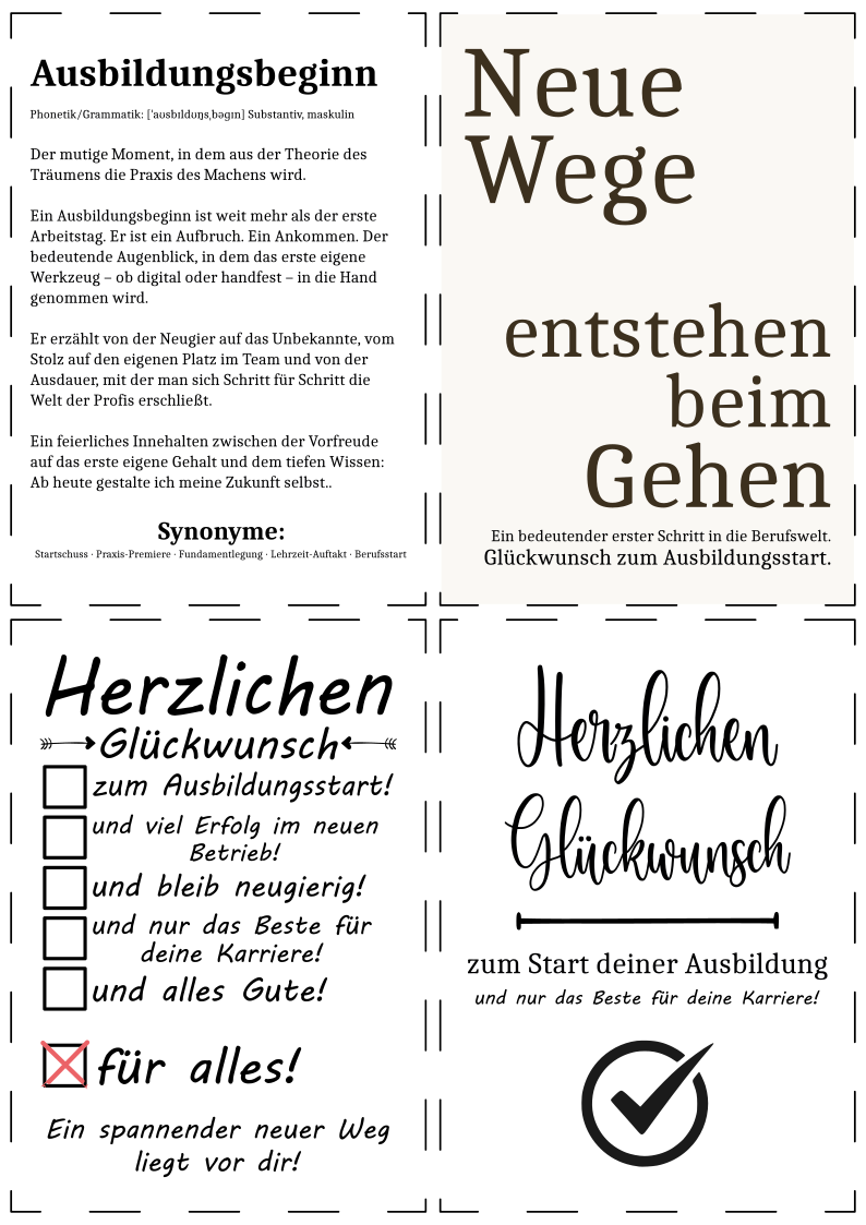premium ausbildungsbeginn set: design vorlagen & profi texte premium ausbildungsbeginn set: design vorlagen & profi texte