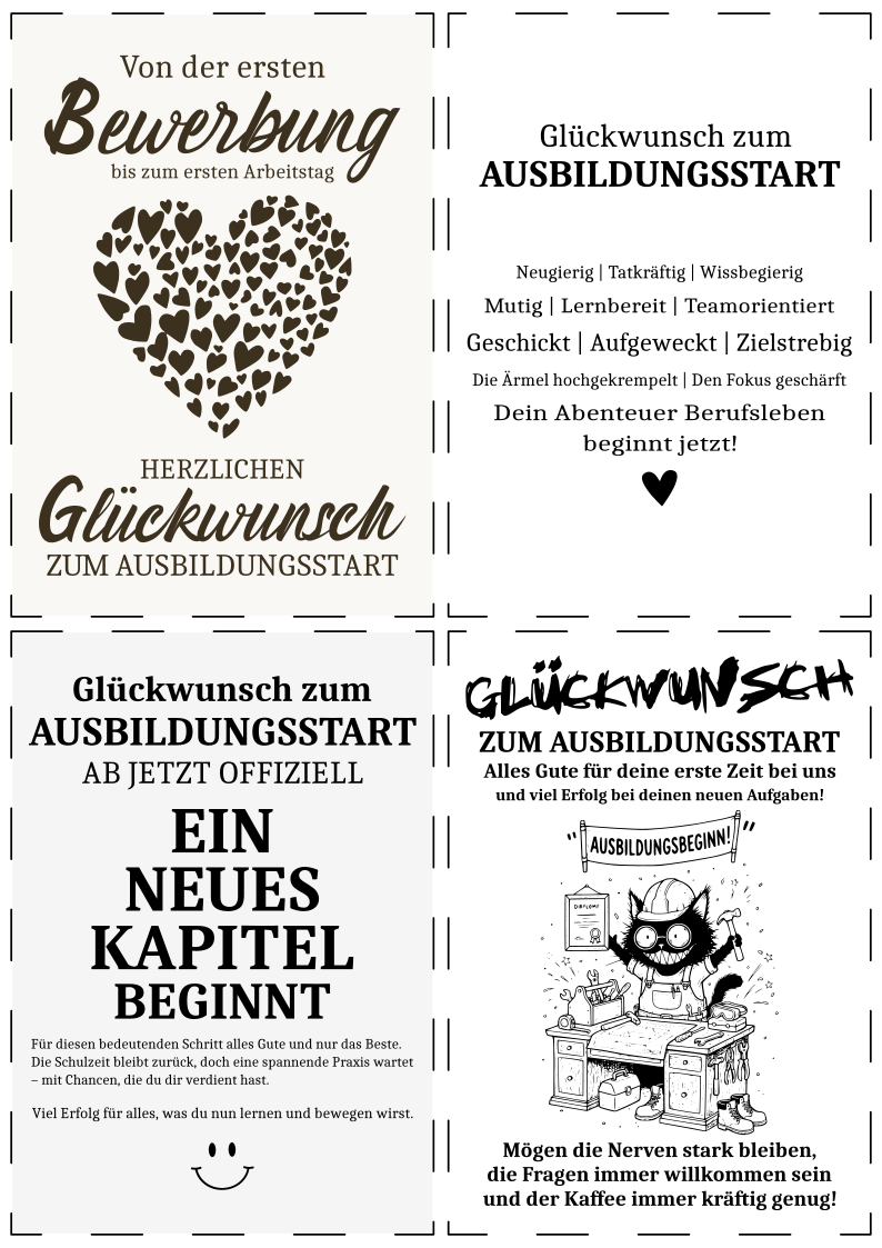 premium ausbildungsbeginn set: design vorlagen & profi texte premium ausbildungsbeginn set: design vorlagen & profi texte