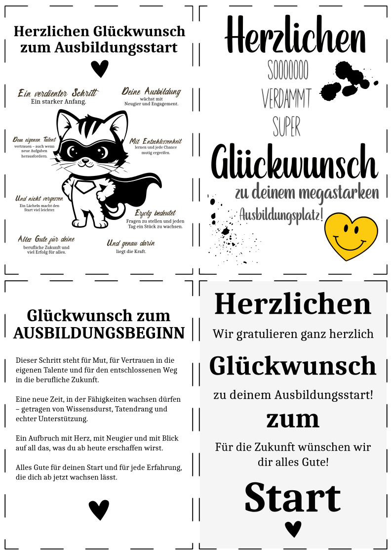 premium ausbildungsbeginn set: design vorlagen & profi texte premium ausbildungsbeginn set: design vorlagen & profi texte