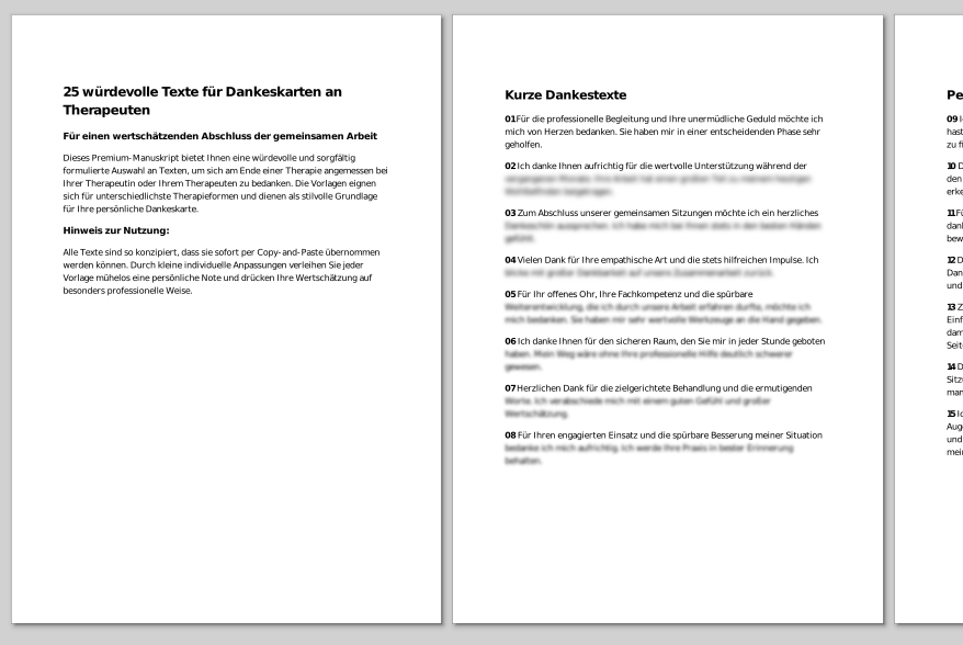 premium therapieende set: design vorlagen & profi texte premium therapieende set: design vorlagen & profi texte