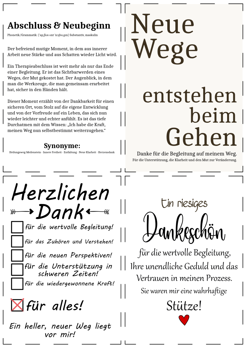 premium therapieende set: design vorlagen & profi texte premium therapieende set: design vorlagen & profi texte
