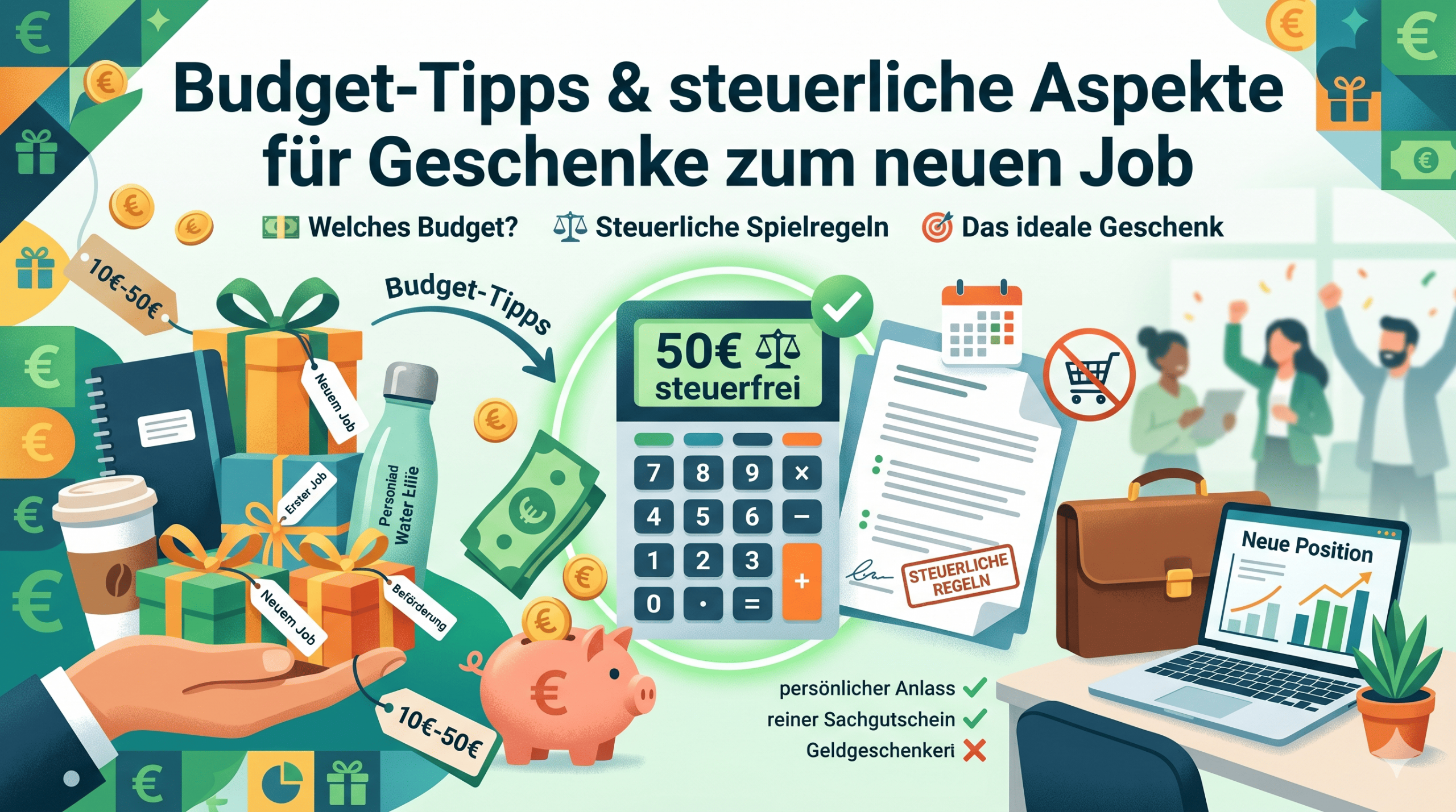 Was schenkt man zum neuen Job budget tipps & steuerliche aspekte für geschenke zum neuen job