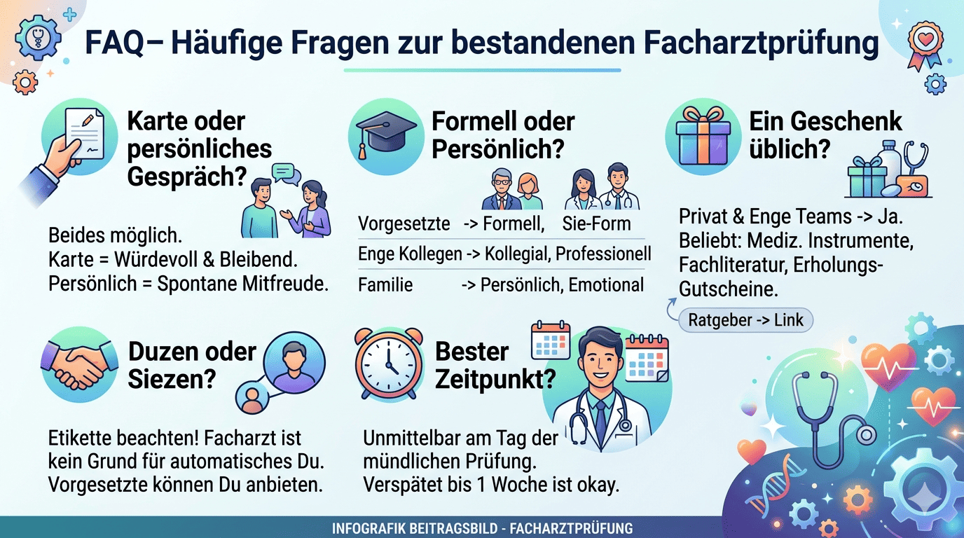Was schreibt man zur Facharztprüfung? faq – haeufige fragen zur bestandenen facharztpruefung