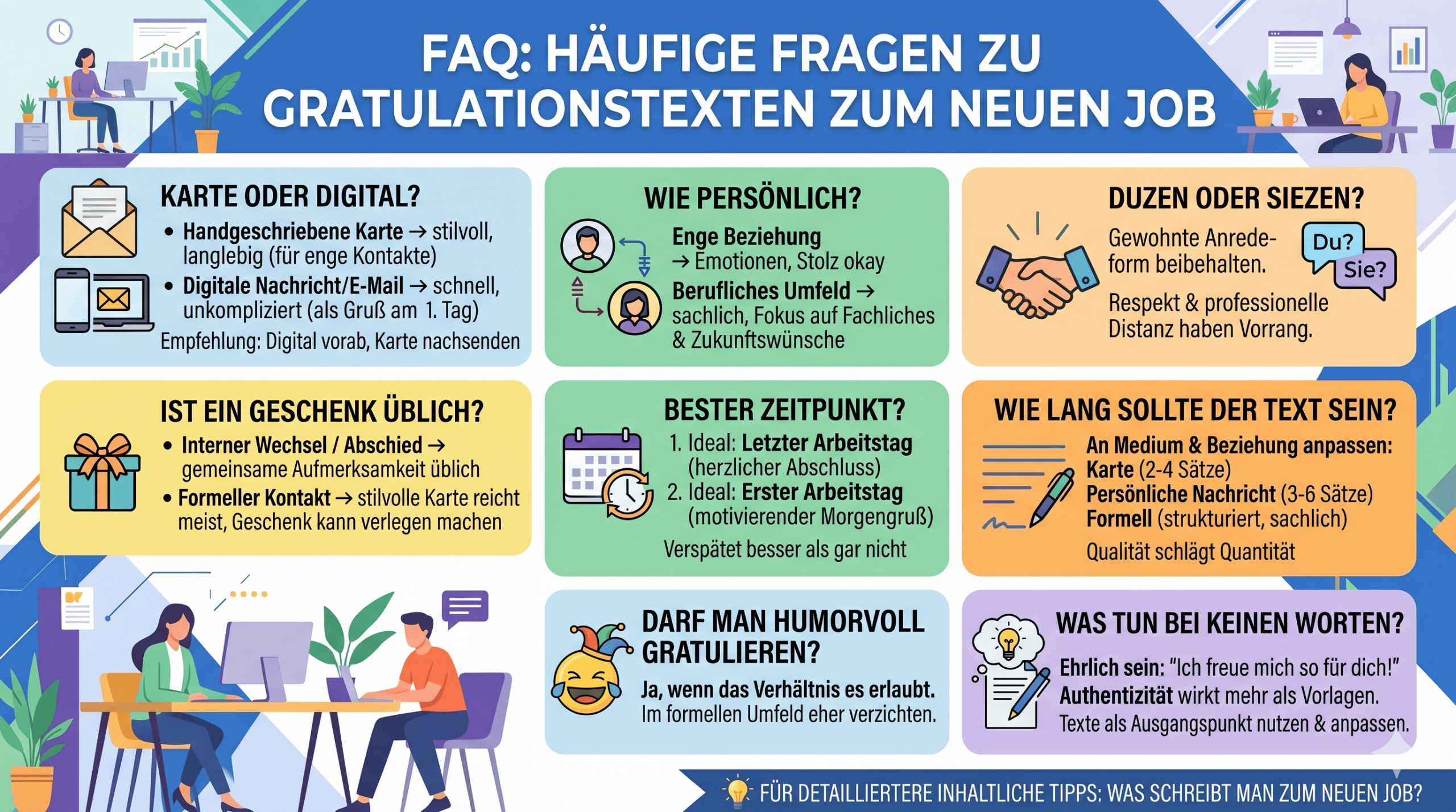 Gratulation zum neuen Job – Vorlagentexte haeufige fragen zu gratulationstexten zum neuen job