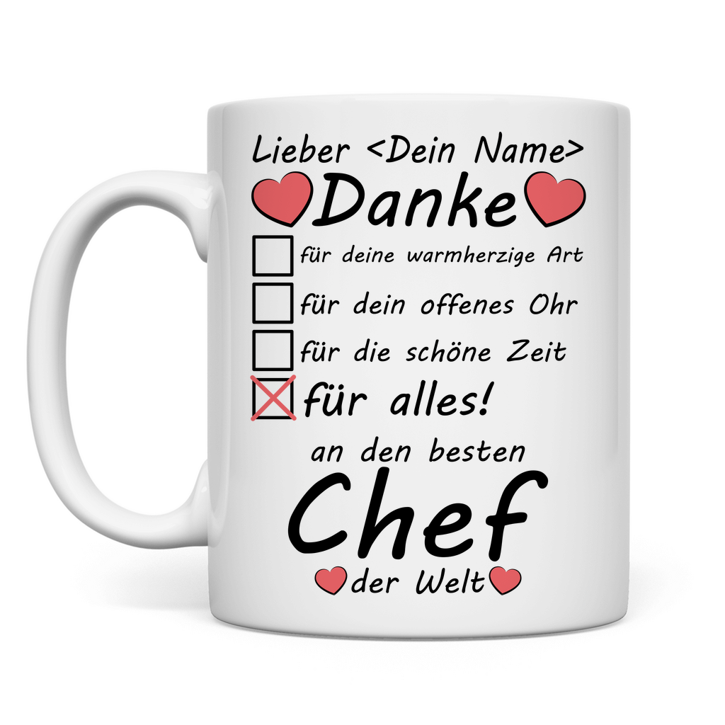 chef zum abschied ruhestand tasse