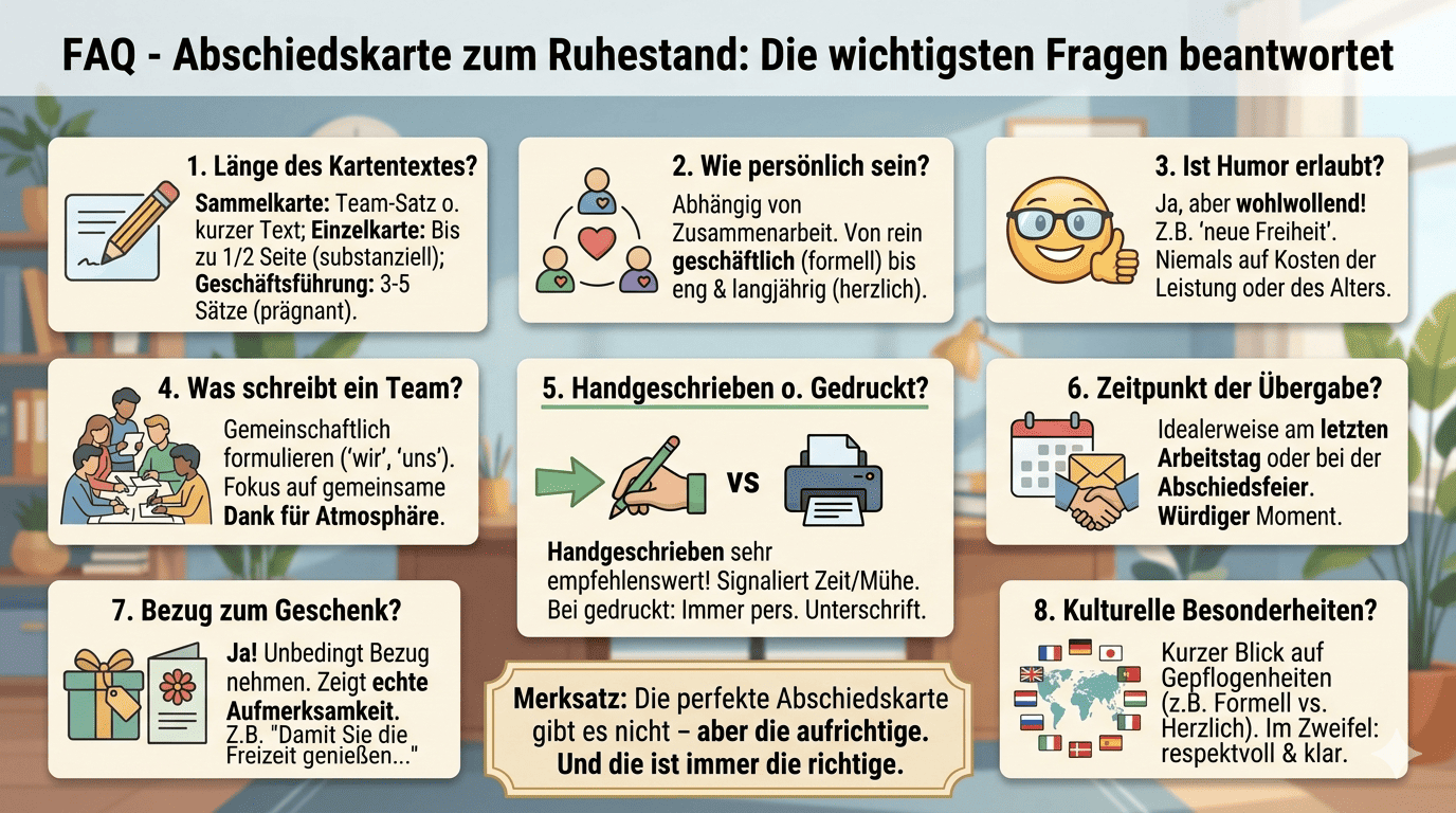 faq – abschiedskarte zum ruhestand des chefs die wichtigsten fragen beantwortet