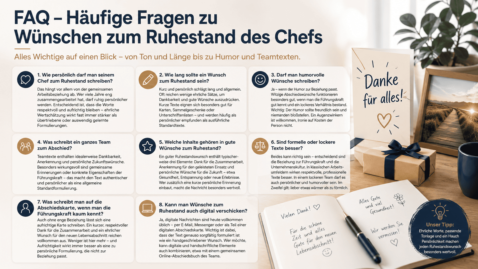 Was wünscht man dem Chef zum Ruhestand faq – haeufige fragen zu wuenschen zum ruhestand des chefs