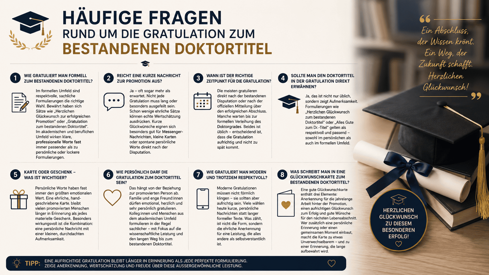 Wie gratuliert man zum Doktortitel? haeufige fragen rund um die gratulation zum bestandenen doktortitel