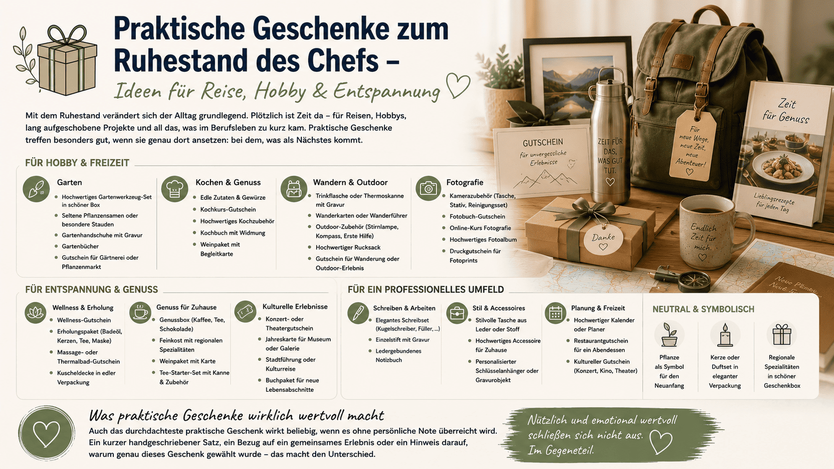 praktische geschenke zum ruhestand des chefs – ideen für reise, hobby & entspannung