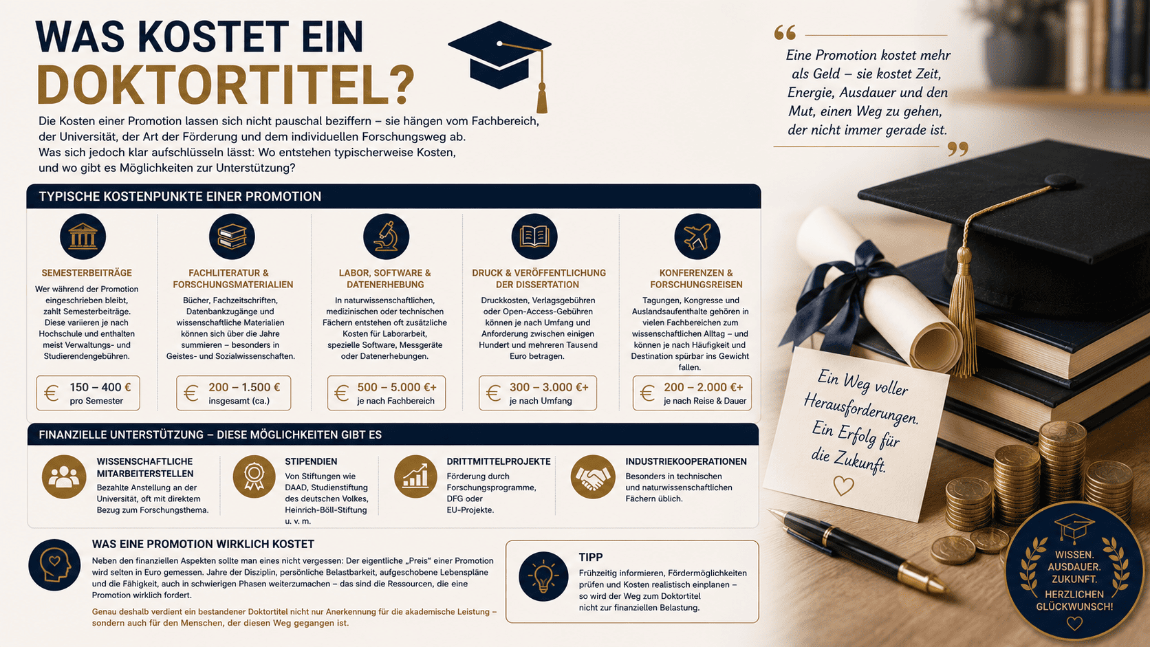 Wie gratuliert man zum Doktortitel? was kostet ein doktortitel