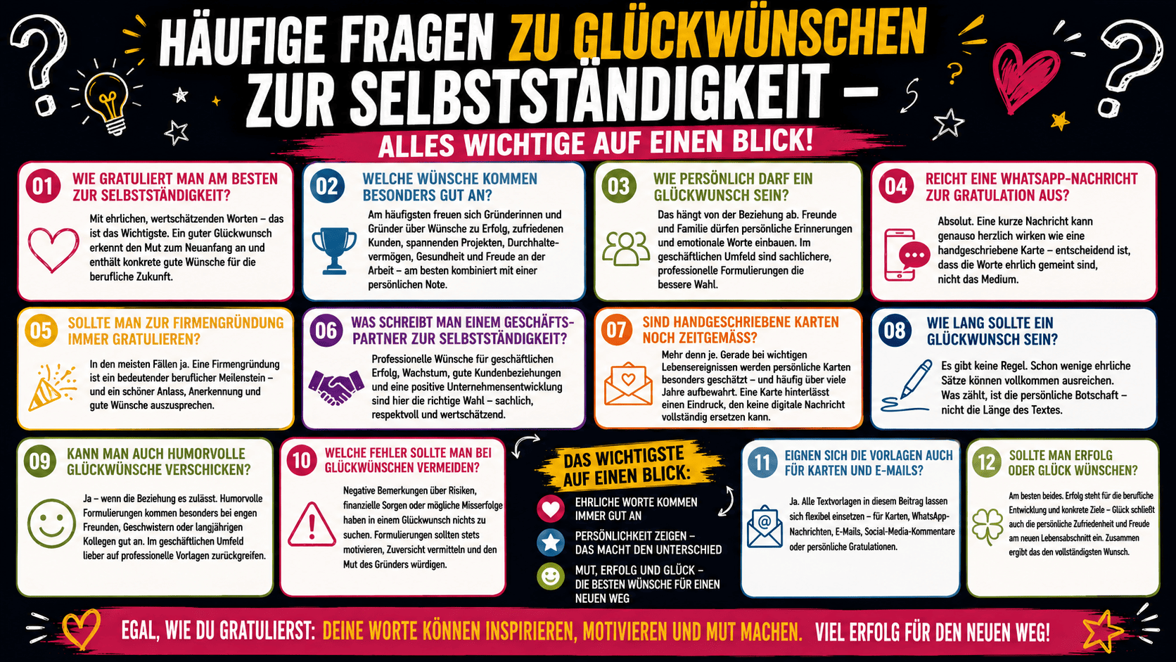 Glückwünsche zur Selbstständigkeit haeufige fragen zu glueckwuenschen zur selbststaendigkeit – alles wichtige auf einen blick