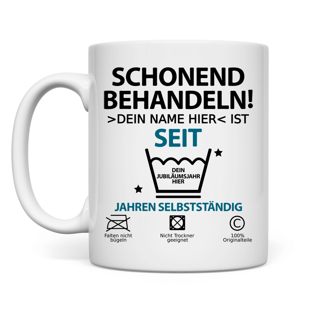 tasse jubiläum in der selbstständigkeit