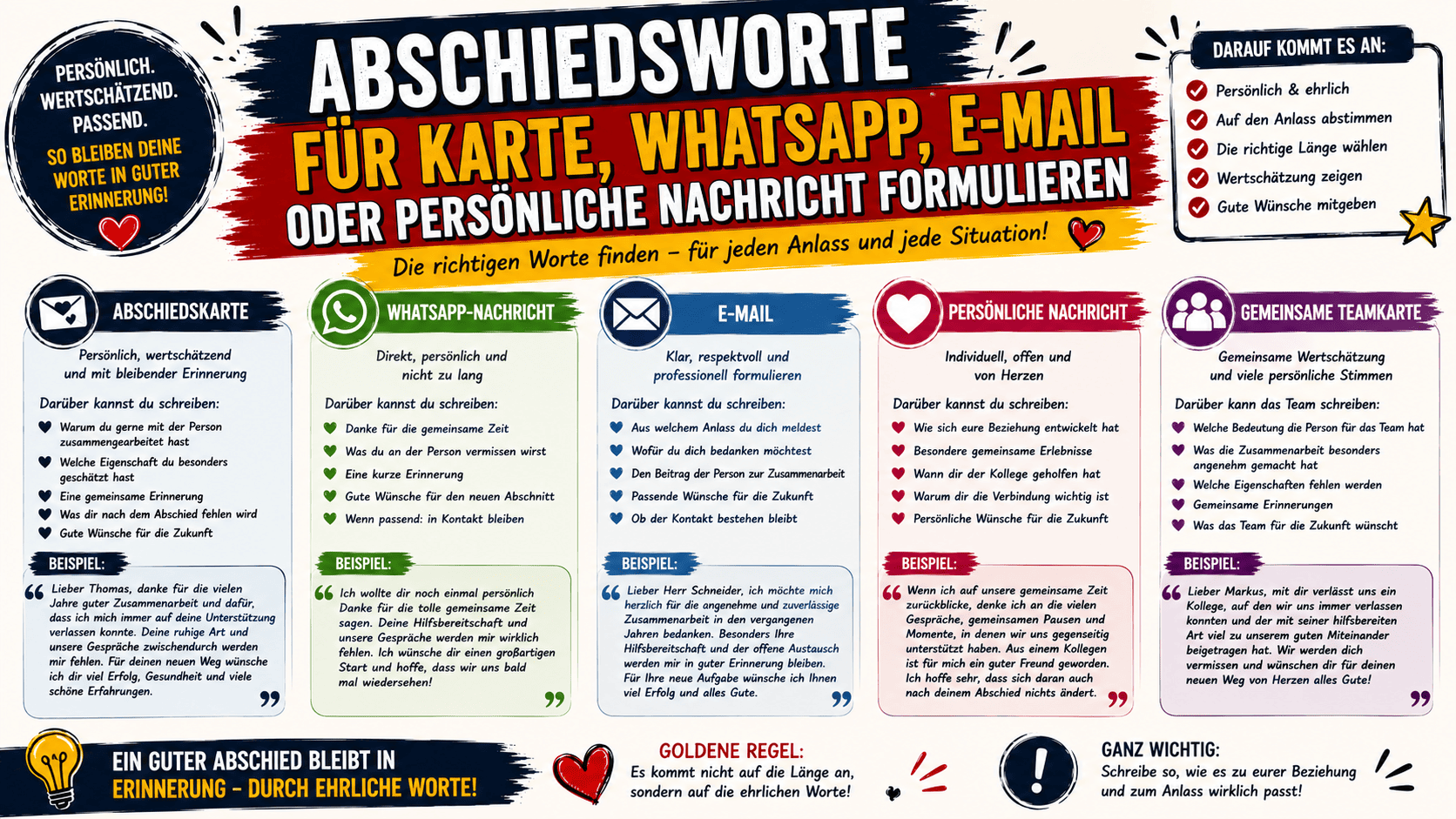 abschiedsworte fuer karte, whatsapp, e mail oder persoenliche nachricht formulieren