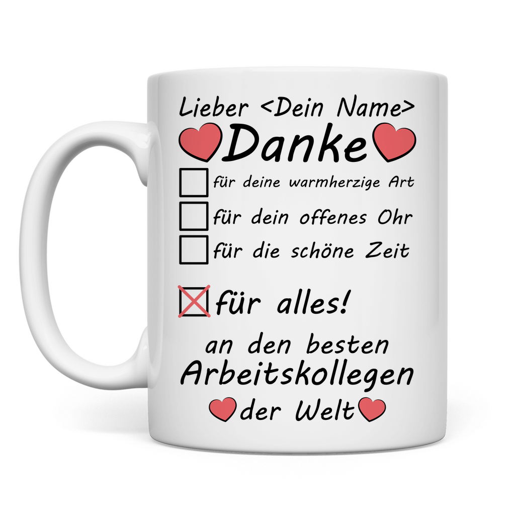 beste kollege der welt tasse
