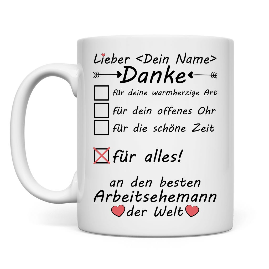 bester arbeitsehemann der welt tasse