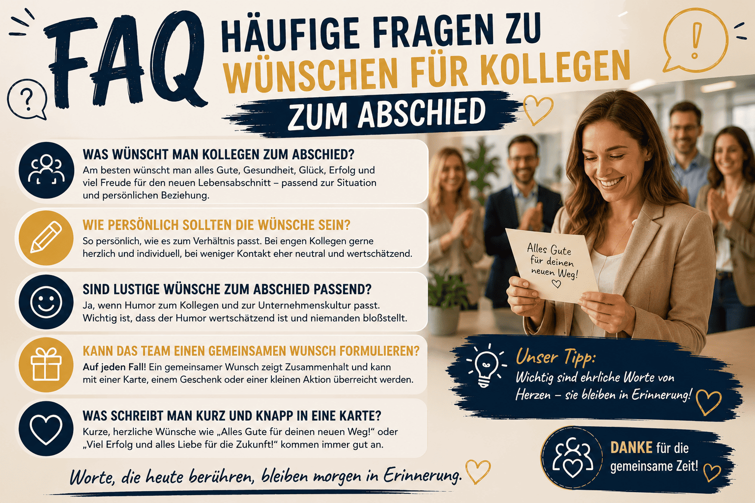 faq haerufige fragen zu wuenschen fuer kollegen zum abschied