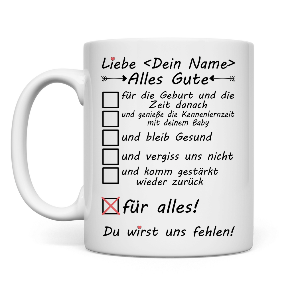 mutterschutz abschied tasse kollegin