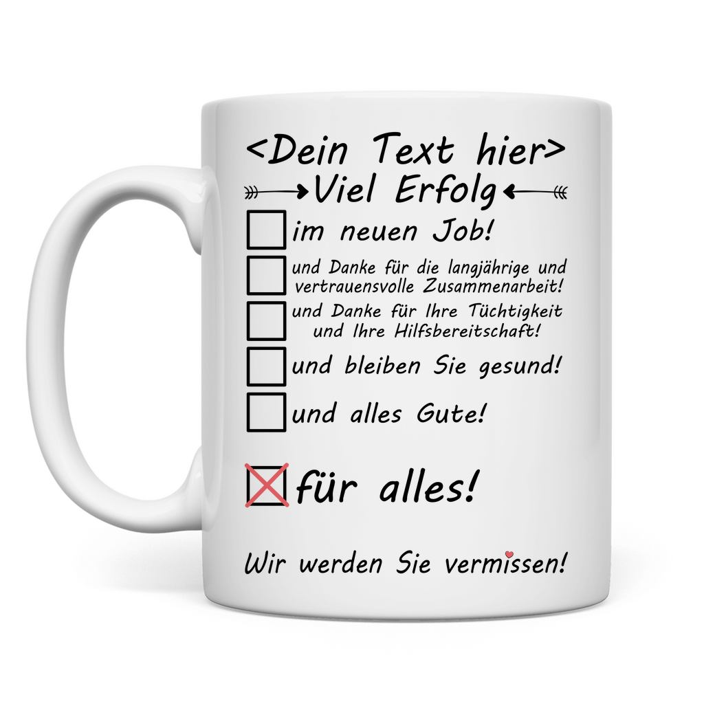 neuer job tasse kollege