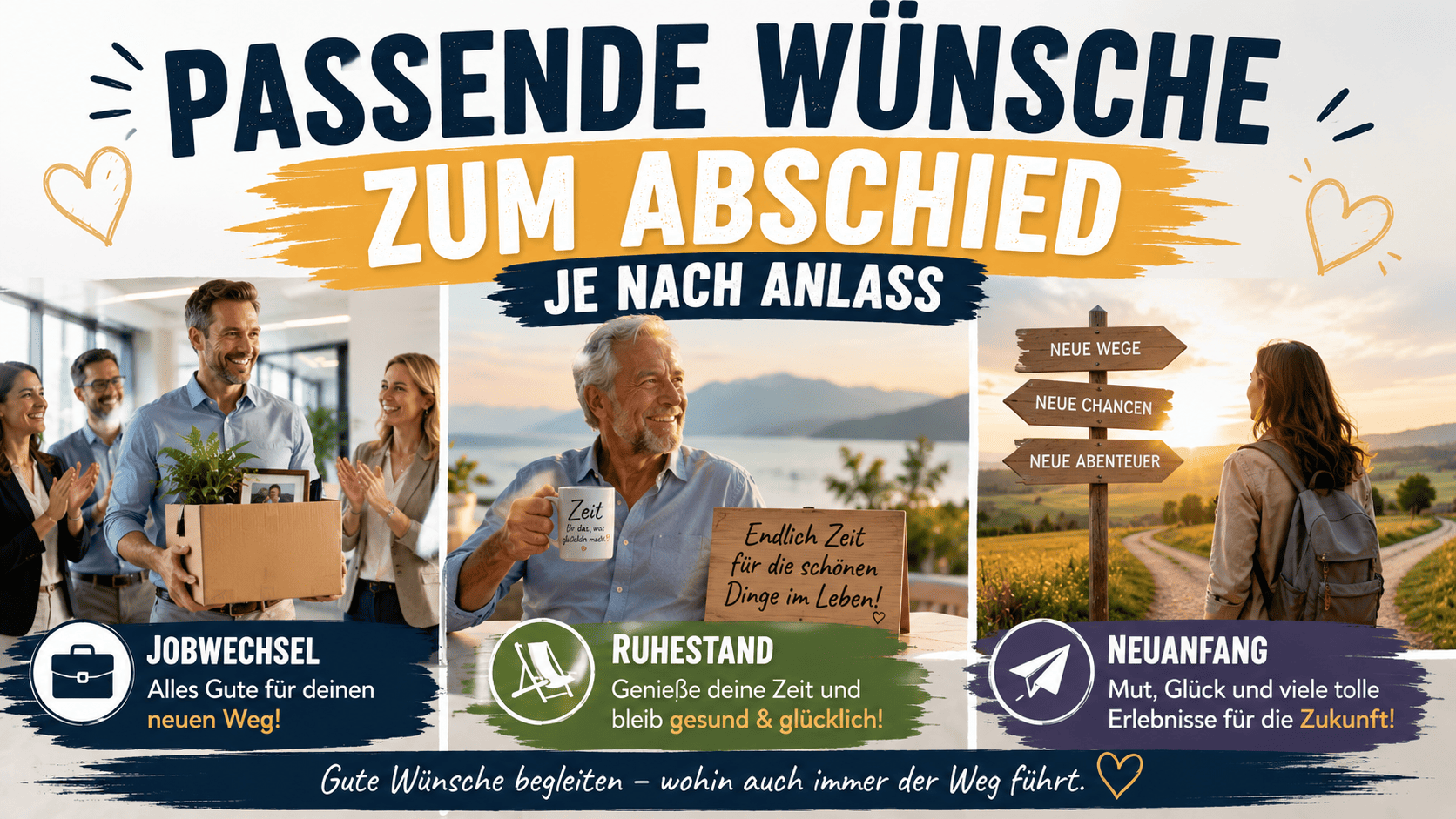 passende wuensche zum abschied je nach anlass