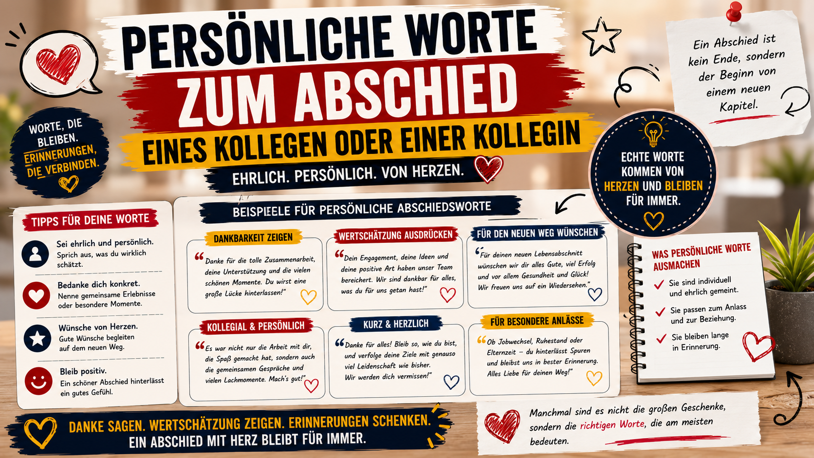 persoenliche worte zum abschied eines kollegen oder einer kollegin