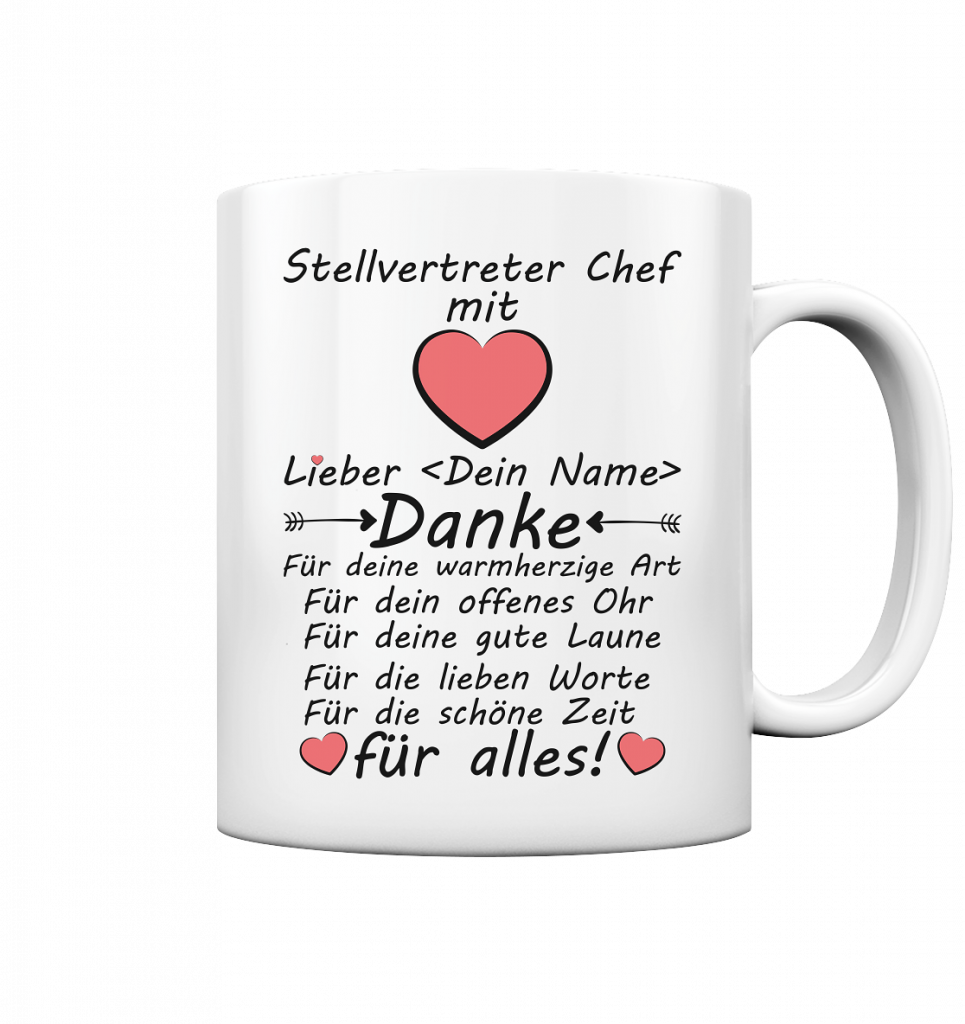 stellvertreter chef tasse danke