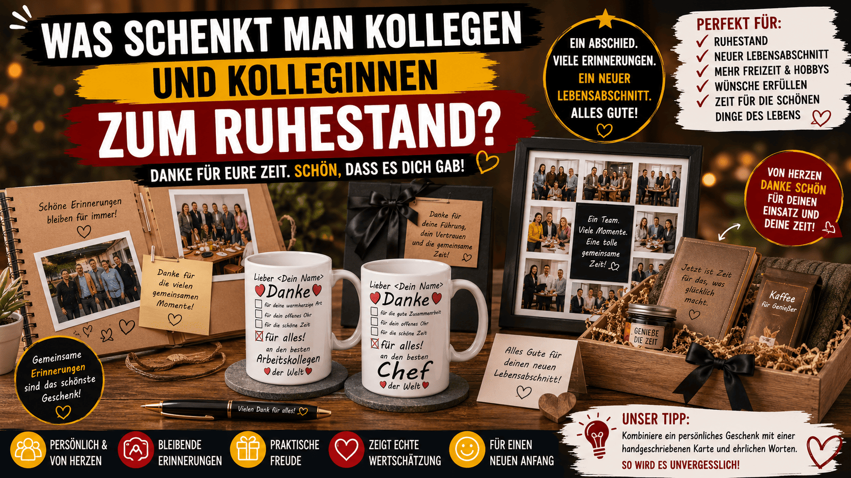 was schenkt man kollegen und kolleginnen zum ruhestand oder zur rente