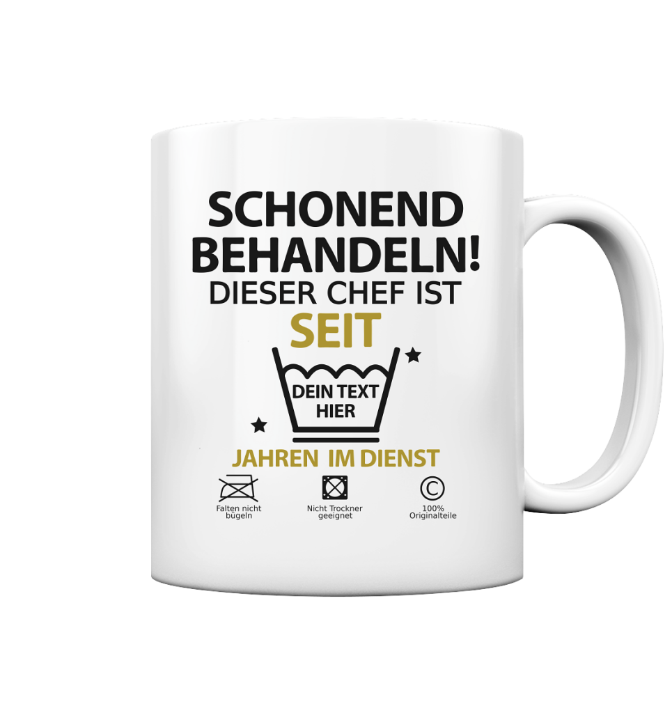 25 jahre chef jubilaeum tasse als geschenk
